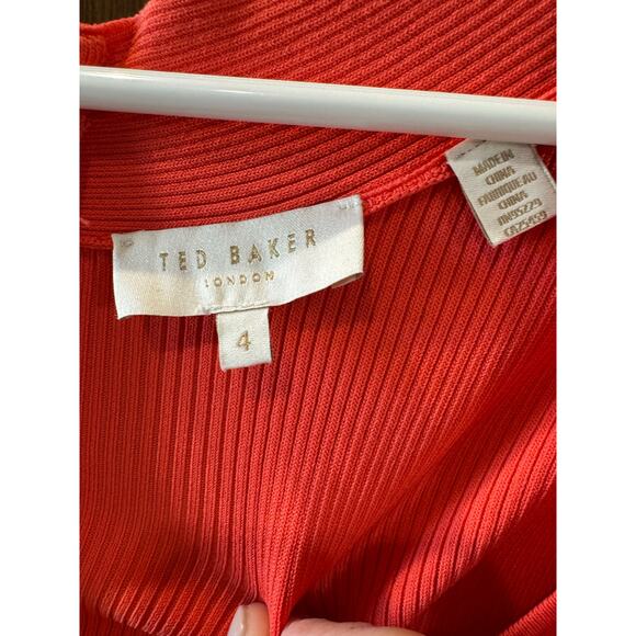 Ted Baker Millly Sweetheart Neckline Dress SOLD OUT ONLINE $249 Size 4 Coral - Picture 5 of 12